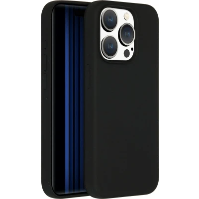 Afbeelding van Accezz Hoesje Geschikt voor iPhone 15 Pro Siliconen Liquid Silicone Backcover MagSafe Zwart