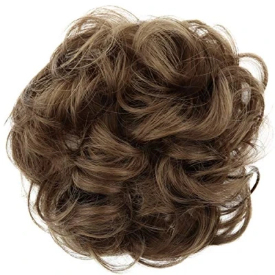 Afbeelding van Prettyshop G7A haarverlenging voor de bruid, groot, volumineuze knot, lichtbruin