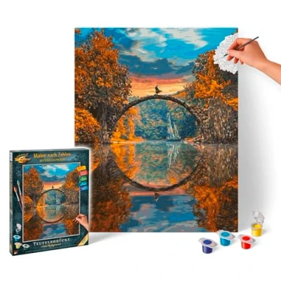 Afbeelding van Duivelsbrug bij de Rakotzsee Schipper 40 x 50 cm
