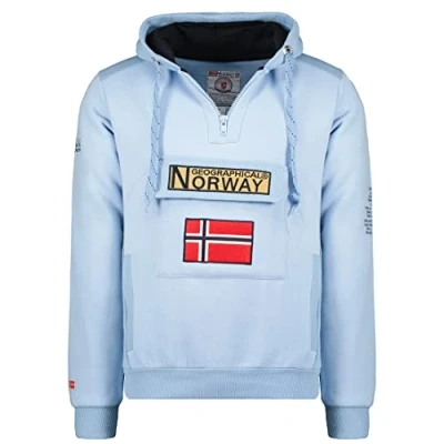 Afbeelding van Geographical Norway Gymclass Sweatshirt met capuchon, voor heren, Hemelsblauw