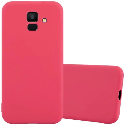 Afbeelding van Cadorabo Hoesje geschikt voor Samsung Galaxy J6 2018 in CANDY ROOD Beschermhoes gemaakt van flexibel TPU silicone Case Cover