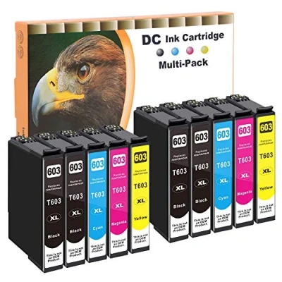 Afbeelding van D&amp;C 10 x inktcartridges compatibel met Epson 603 XL voor WorkForce WF 2810 DWF 2830 2835 2850 Expression Home XP 2100 Series 2105 3100 3105 4100