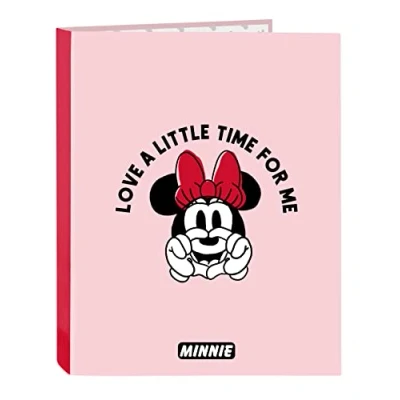 Afbeelding van Ringmap Minnie Mouse Me time Roze A4 (26.5 x 33 4 cm)