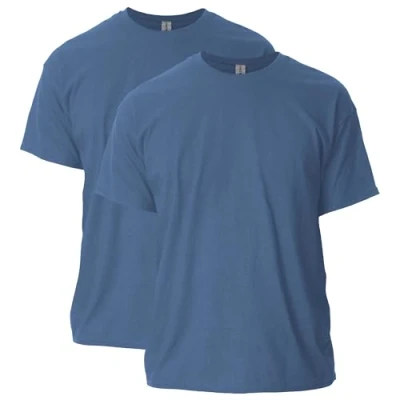 Afbeelding van Gildan Ultra Cotton T shirt voor volwassenen, 2 stuks, Indigo gemêleerd (2 stuks)