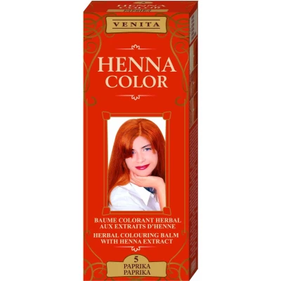 Afbeelding van Venita HENNA COLOR BALSEM Paprika nr.5 Kant en Klare Natuurlijke Haarverf Zonder Ammoniak. Ammonia. PPD. PTD. Peroxide. Waterstofperoxide etc. 75ml