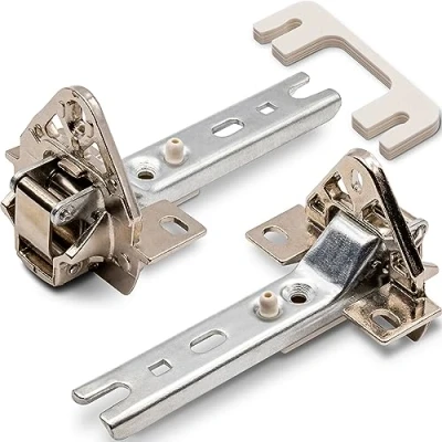 Afbeelding van Deurscharnierset compatibel met koelkast/vervanging voor 268698/00268698 scharnieren koelkast en vriezer Bosch, Siemens, Constructa, Neff, Balay