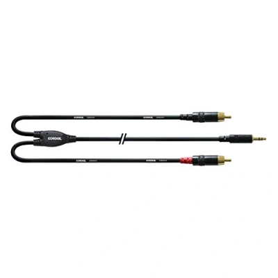 Afbeelding van Cordial 1.5 m REAN 3,5 mm connector/ 2 x RCA Y kabel