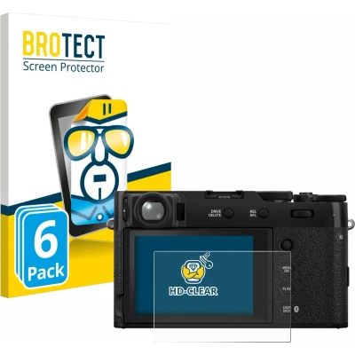 Afbeelding van BROTECT Screenprotector voor Fujifilm X100VI Folie Beschermfolie transparant (6 Stuks)