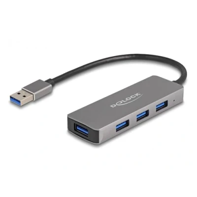 Afbeelding van DeLOCK 63171 interface hub USB 3.2 Gen 1 (3.1 1) Type A 5000 Mbit/s Grijs