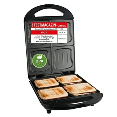 Afbeelding van EMERIO ST 111153.4 Tosti apparaat Zwart