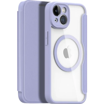 Afbeelding van Dux Ducis iPhone 14 Plus Hoesje Geschikt voor Magsafe Book Case Paars