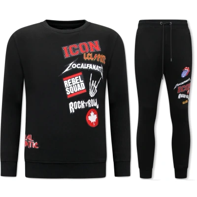 Afbeelding van Joggingpak Heren ICON Rocks Zwart Maat XXL