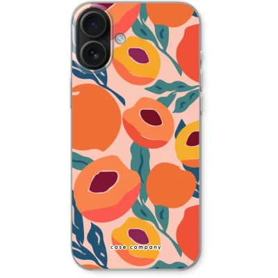 Afbeelding van Case Company® hoesje geschikt voor iPhone 16 Plus Perzik Soft Cover Telefoonhoesje Bescherming aan alle Kanten en Schermrand