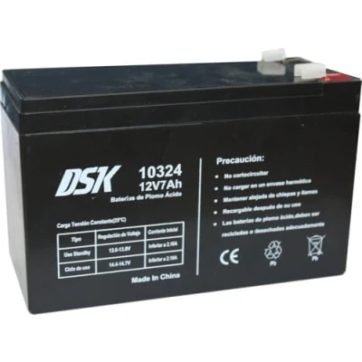 Afbeelding van DSK 10324 loodzuuraccu 12 V 7 Ah, zwart