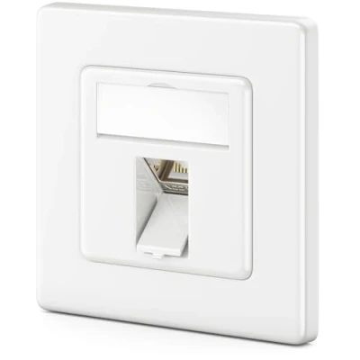 Afbeelding van deleyCON 1 x keystone set + CAT8 netwerkbehuizing 2000 MHz 40 Gbit/s inbouw, en module met RJ45 stekker, afscherming STP, metalen behuizing, databehuizing