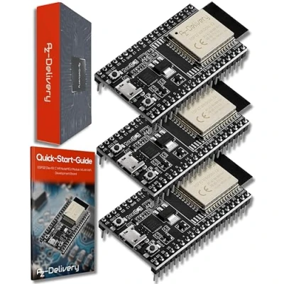 Afbeelding van AZDelivery 3 x ESP 32 Dev Kit C V4 WLAN WiFi Development Board compatibel met Arduino Inclusief E Book!