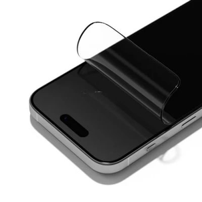 Afbeelding van RHINOSHIELD Transparante Pro displaybescherming compatibel met [iPhone 15 Pro] versterkte weerstand tegen stoten, krassen, antistatisch, anti blauw licht, installatiegereedschap inbegrepen.