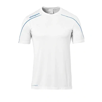 Afbeelding van Uhlsport Stream 22 Shirt Korte Mouw Heren Wit / Royal Maat: XL