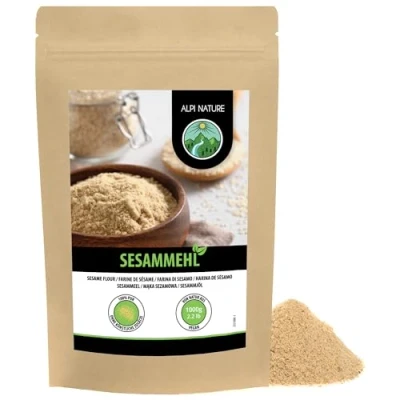 Afbeelding van Sesammeel (1 kg), gemalen sesam, sesampoeder, 100% natuurlijk, sesampoeder zonder toevoegingen