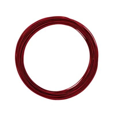 Afbeelding van Vaessen Creative aluminiumdraad, rood, 1 mm x 10 m, knutseldraad, decoratiedraad, sieradendraad, bloemist draad