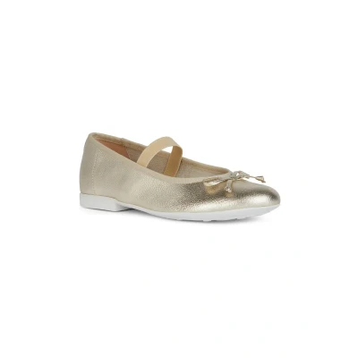 Afbeelding van Geox Ballerina&#039;s met enkelbandjes voor kinderen, Maat: 26, Platinum Leer