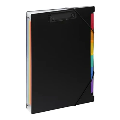 Afbeelding van Viquel A4 uittrekbare map met klembord Rainbow Classmap &quot;Clip Case&quot; Zwart