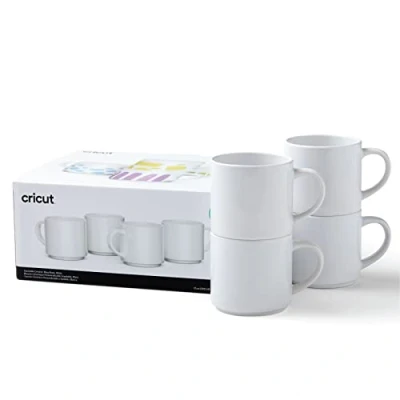 Image de Pack 4 Mugs céramiques Cricut 295 ml Blanc