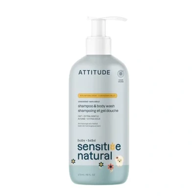 Afbeelding van Attitude Baby Leaves 2in1 Shampoo Oatmeal Sensitive Unscented 473ml