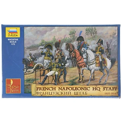 Afbeelding van 1:72 Zvezda 8080 Franse Soldaten Napoleontische HQ staf 1805 1814 Plastic Modelbouwpakket