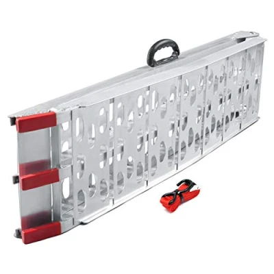 Afbeelding van Laadhelling, opvouwbaar, voor motorfiets, mountainbike, quad, aluminium, oprijplaat, 226 cm, 340 kg