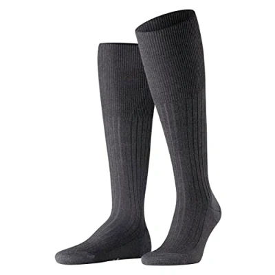 Afbeelding van Falke Bristol PURE Kneehigh Business &amp; Casual Kniekousen, Heren, Maat: 45 46, Anthracite melange
