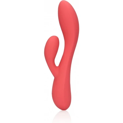 Afbeelding van Shots Loveline LOVE005PNK Smooth Ultra Soft Silicone Rabbit Vibrator Astro Dust