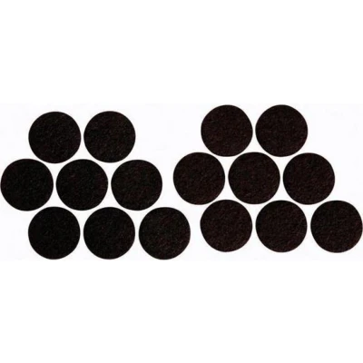 Afbeelding van Vilt Ø 25 mm 16 stuks (Rond, Zelfklevend, Zwart)