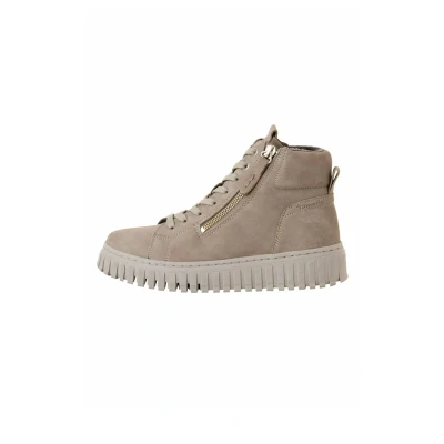 Afbeelding van Tamaris dames leren enkellaarsjes grijs M2520643