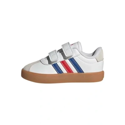 Image de adidas Mixte bébé VL COURT 3.0 SHOES INFANTS, ftwr white/team royal blue/better scarlet, 23 EU