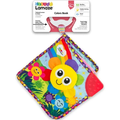 Afbeelding van Lamaze Baby speelgoed &quot;Kleurenboek&quot; Clip &amp; Go, het hoogwaardige kinderspeelgoed. kleurrijke stoffen boek stimuleert de zintuigen en is perfecte voor kinderwagen