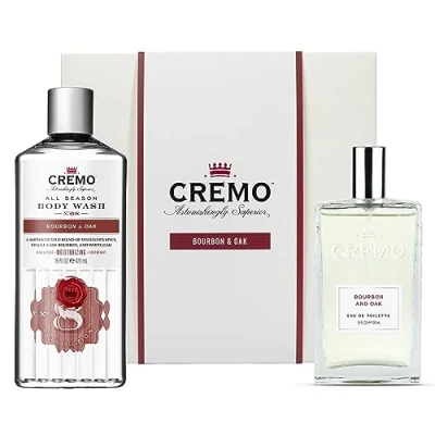 Afbeelding van CREMO BOURBON &amp; OAK Cadeauset voor mannen met eau de toilette 100 ml + douchegel 473 warme en kruidige geur