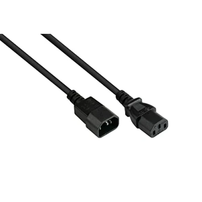 Afbeelding van Good Connections P1430 S050 Verlenging voor koude apparaten C14 (recht) naar C13 1,00 mm², 5 m, zwart