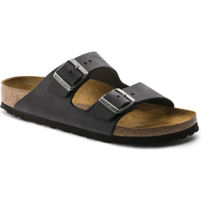 Afbeelding van Birkenstock Arizona Pantoffels, Maat: 44, Black (552111) Nubukleer