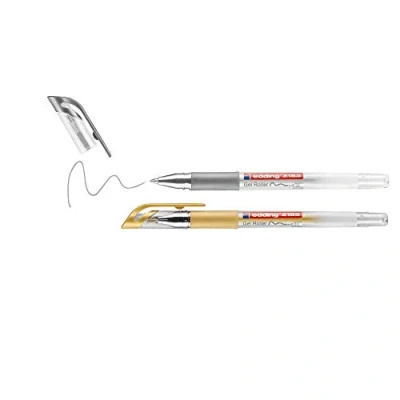 Afbeelding van Edding Gelroller 2185 Goud En Zilver, Blister Met 2 Stuks