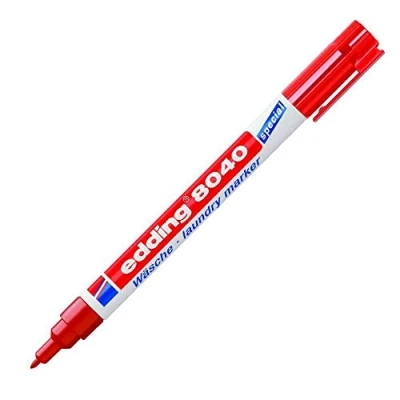 Afbeelding van Edding 8040 wasgoed marker 1mm ronde punt, rood, per stuk