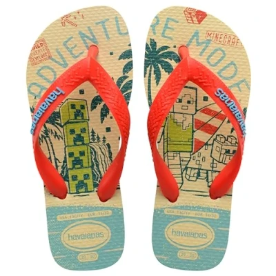 Afbeelding van Havaianas KIDS MINECRAFT Beige/Oranje Maat 29/30 Unisex Slippers