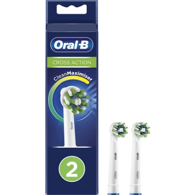 Afbeelding van Oral B CrossAction Met CleanMaximiser technologie Opzetborstels 2 Stuks