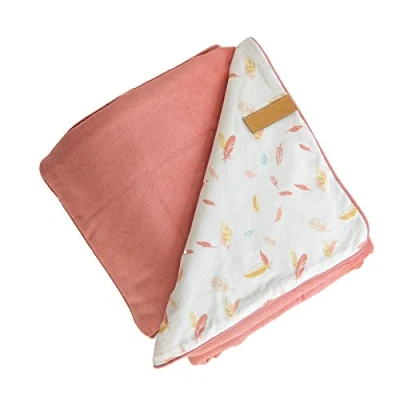 Image de Couverture Happy Microfibre 100% Polyester Blanc/Corail/Jaune 75 x 100 cm