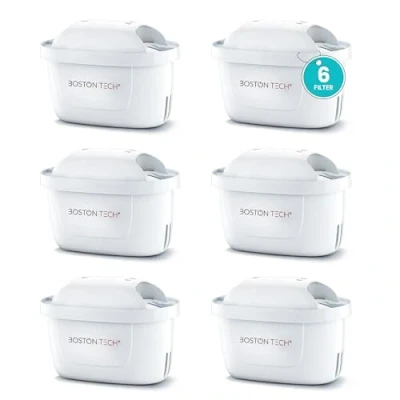 Afbeelding van Hydro Pure+ waterfilterpakket Filterpatronen compatibel met Brita Maxtra/Maxtra+/PerfectFit/Basics kannen die kalk en chloor verminderen. Inclusief adapter. (6 stuks)