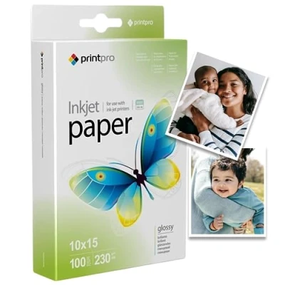 Afbeelding van COLORWAY PrintPro fotopapier, 100 vellen, 10 x 15 cm, hoogglans, 230 g/m², direct droog, waterdicht voor alle laser/inkjetprinters