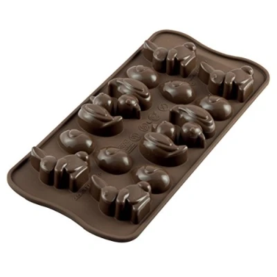 Afbeelding van Silikomart Siliconen Bonbonvorm Pasen (14x) 3x4,3x1,6cm