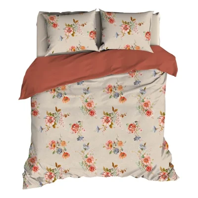 Afbeelding van Satin d&#039;Or Eileen Dekbedovertrek Tweepersoons 200x200/220 cm Sandybeige