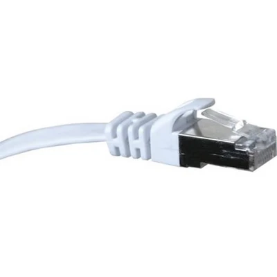 Afbeelding van Exertis Connect patchkabel, plat, U/FTP, CAT.6, wit, 0,5 m Superplatte bijv. voor installatie onder te (U/FTP, CAT6, 0.50 m), Netwerkkabel