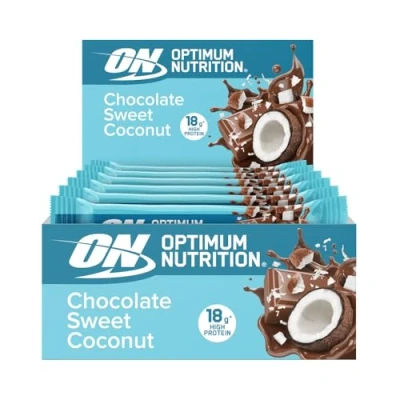 Afbeelding van Optimum Nutrition Crunchy Protein Bar 12repen Chocolate Sweet Coconut